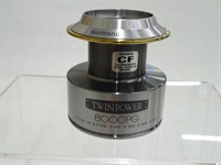 SHIMANO - 【中古】 シマノ 08 ツインパワー 4000 夢屋ハンドルノブ、カスタムバランサー付  /SO032M シマノ 08 ツインパワー 4000 夢屋ハンドルノブ、カスタム