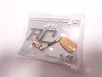新品未使用品】RCシングルスピニングカーボンハンドル 40mm シャンパン