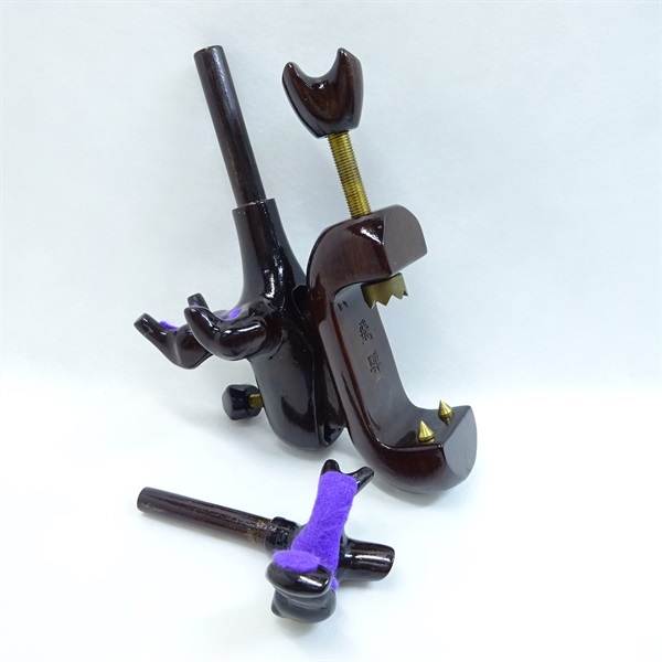 飛騨　ヘラブナ万力 Amazon.co.jp: 【宇智波】ヘラブナ万力 天然木黒金柿 大砲型万力 へら