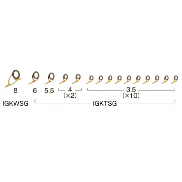 ステンレスSiCゴールド ヘチセット IGKTSG815