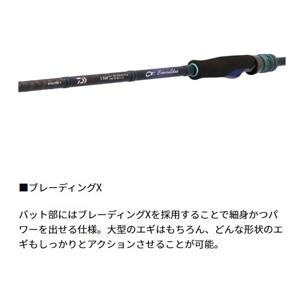 25エメラルダスX79M エギセット 楽天市場】ダイワ 25エメラルダス X 79M・J / エギング ロッド : 釣具のFTO