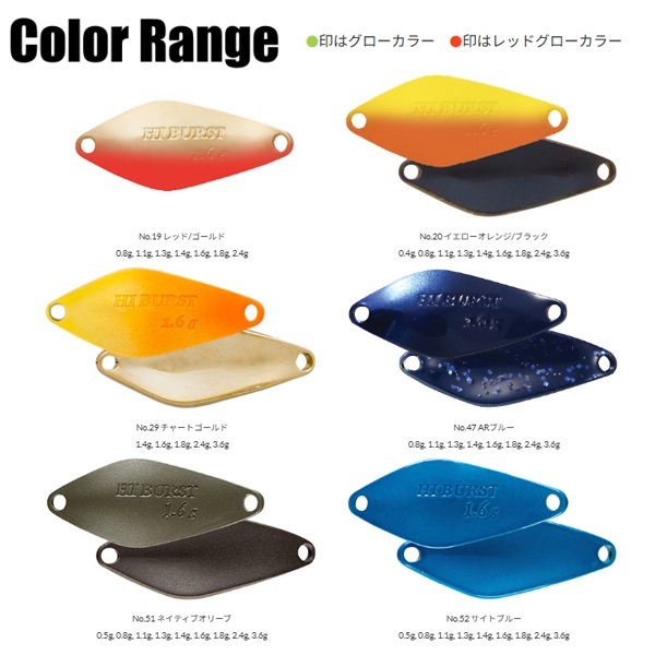 ハイバースト 1.6g | イシグロ公式オンラインショップ