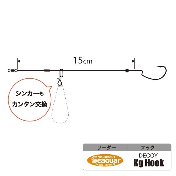 FAST FREE RIG LEADER 3本入(全長約15cm) | イシグロ公式オンライン