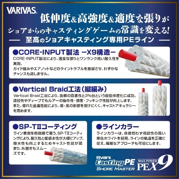 アバニ キャスティングPE マックスパワー X9 ショアマスター