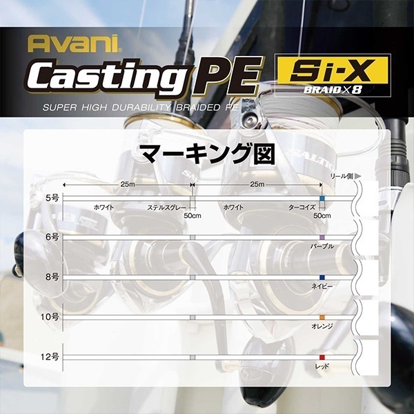 マグロキャスティングPE12号　Avani Casting PE Si-X MORRIS・VARIVAS Avani Casting PE Si-X - 小平商店-オンラインショップ-