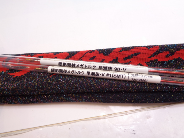 極美品　ダイワ　メガトルク　銀影早瀬抜き ダイワ 鮎竿 銀影競技 メガトルク 早瀬抜 90・W 替穂先付/G056Y
