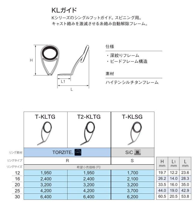 チタンTORZITE 片足ガイド/T-KLTG | イシグロ公式オンラインショップ